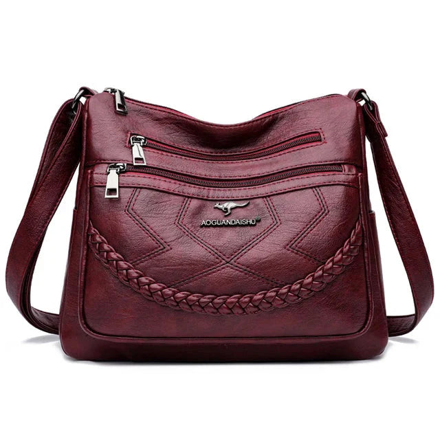 Sac En Cuir Souple Pour Femme – Élégance et Praticité au Quotidien Women's bag Electro Paris Rouge