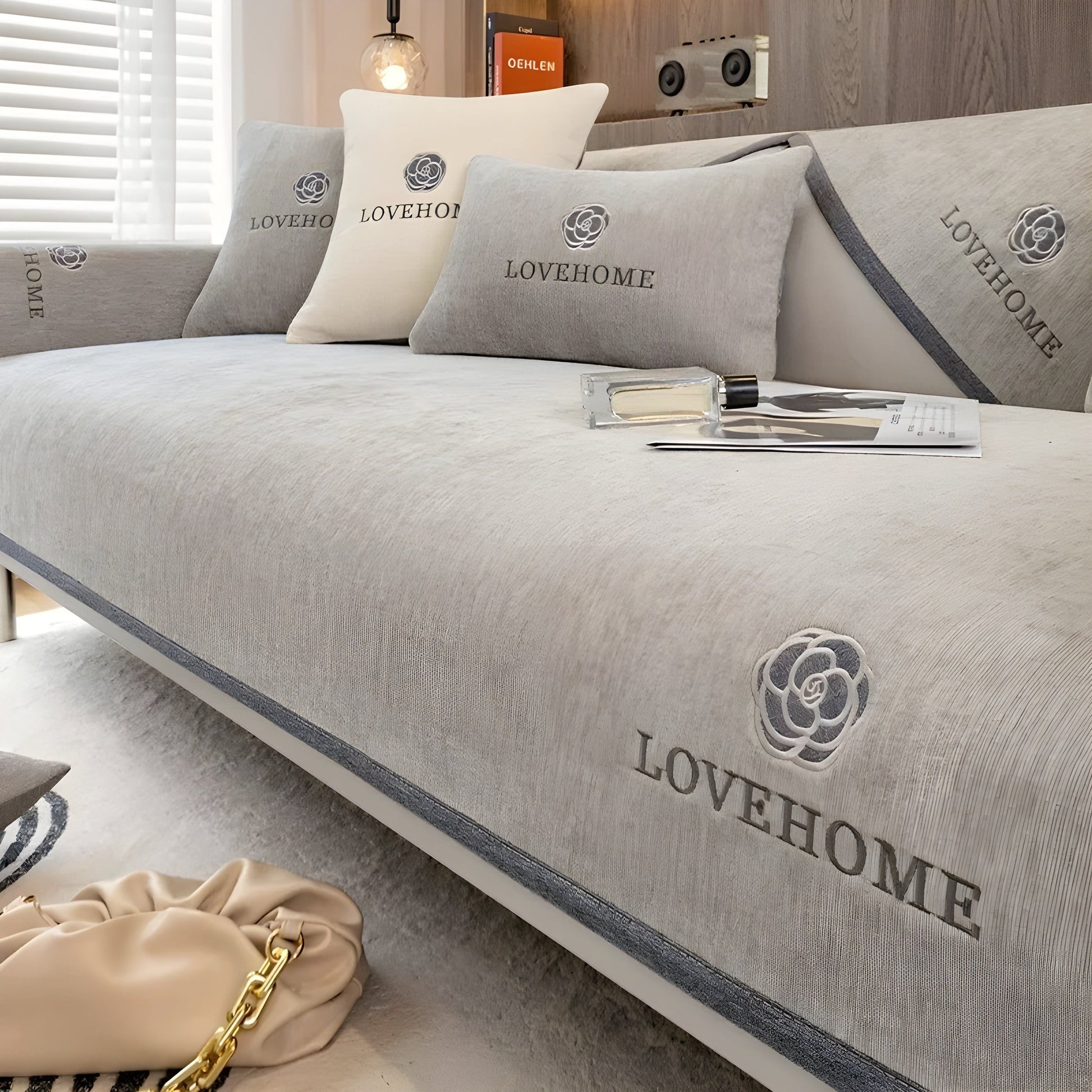 Housse De Canapé Moderne Antidérapante En Tissu Doux Pour Protection Et Style Quotidiens Sofa Cover Electro Paris