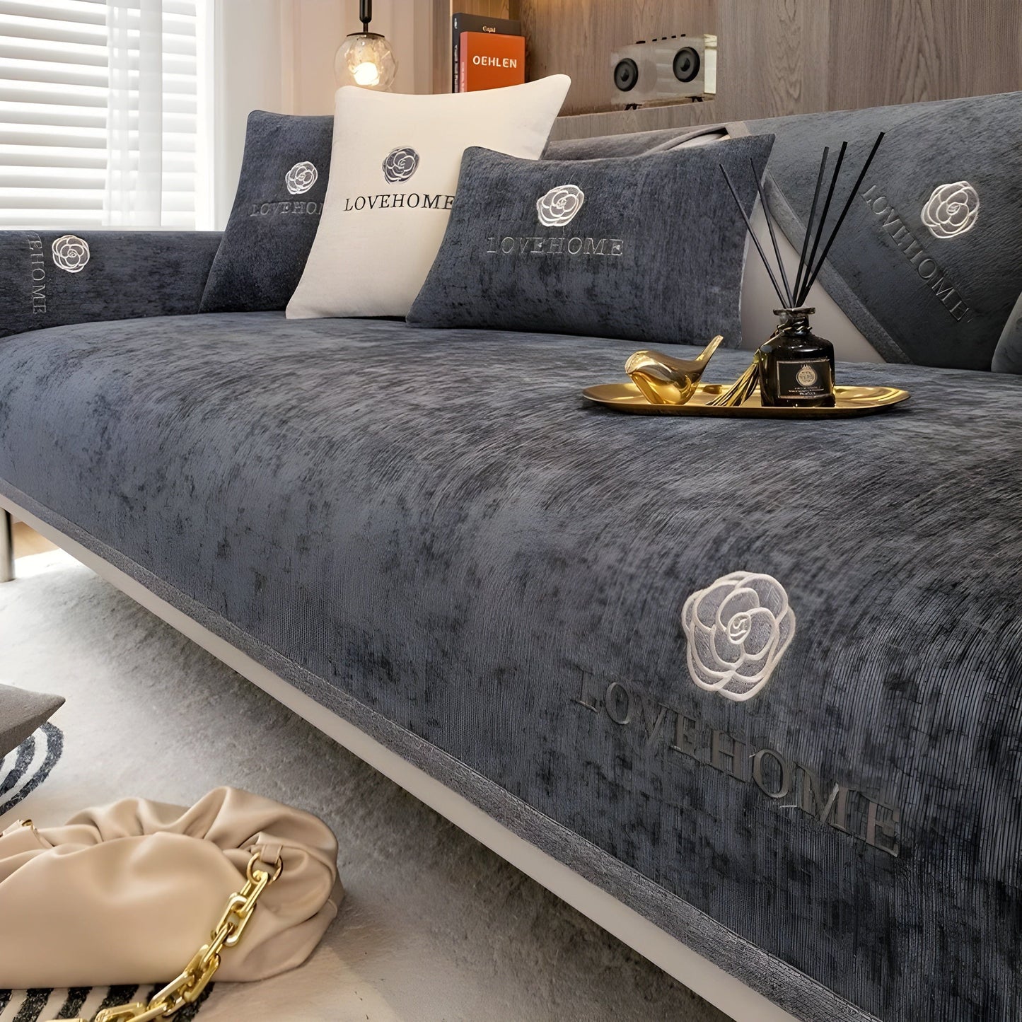 Housse De Canapé Moderne Antidérapante En Tissu Doux Pour Protection Et Style Quotidiens Sofa Cover Electro Paris