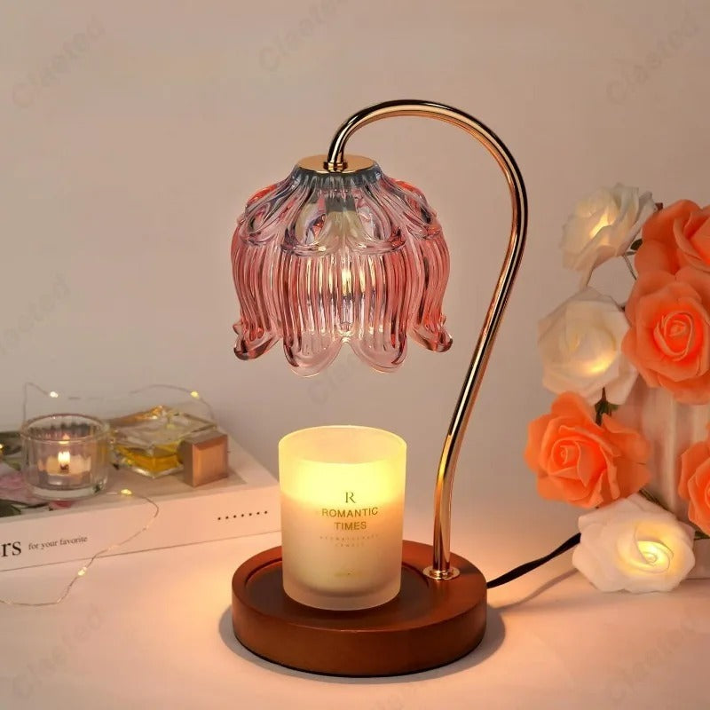 Lampe Chauffe-Bougie En Verre Avec Minuterie Et Variateur – Éclairage Doux Et Ambiance Relaxante Table Lamp Electro Paris
