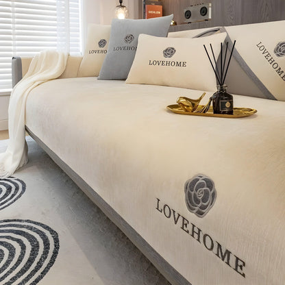 Housse De Canapé Moderne Antidérapante En Tissu Doux Pour Protection Et Style Quotidiens Sofa Cover Electro Paris