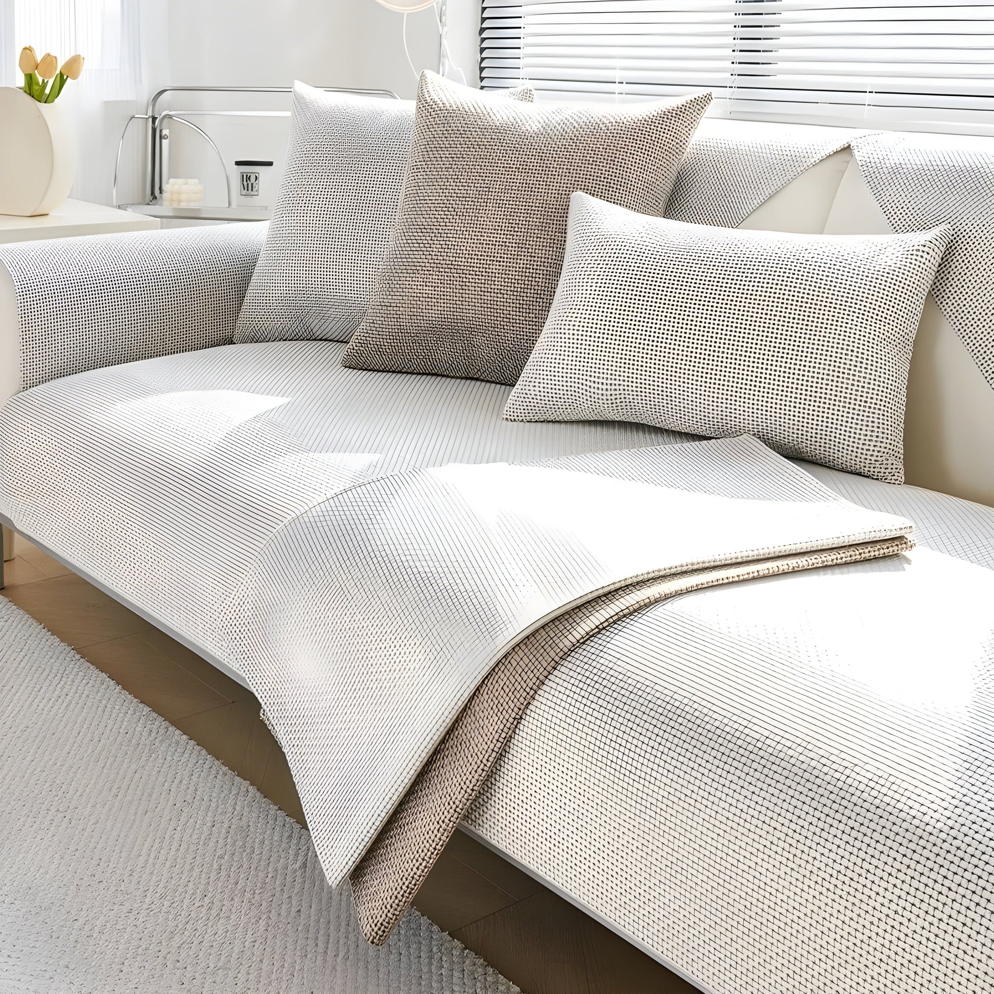 Housse De Canapé Anti-Dérapante Pour Toutes Saisons – Protection Élégante Et Confort Optimal Sofa Cover Electro Paris