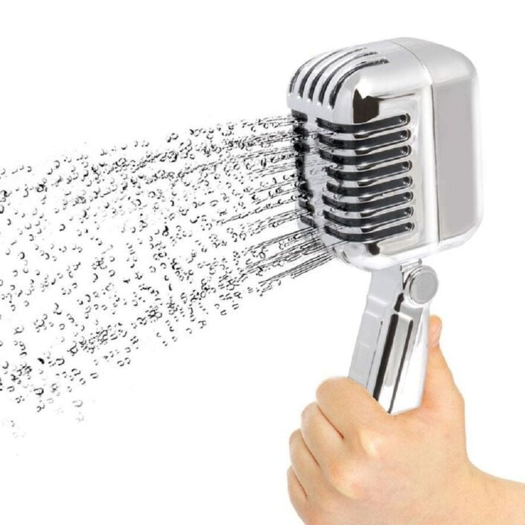Pommeau De Douche Microphone – Douche Originale En Forme De Micro Pour Chanteurs En Herbe Microphone Shower Head Electro Paris
