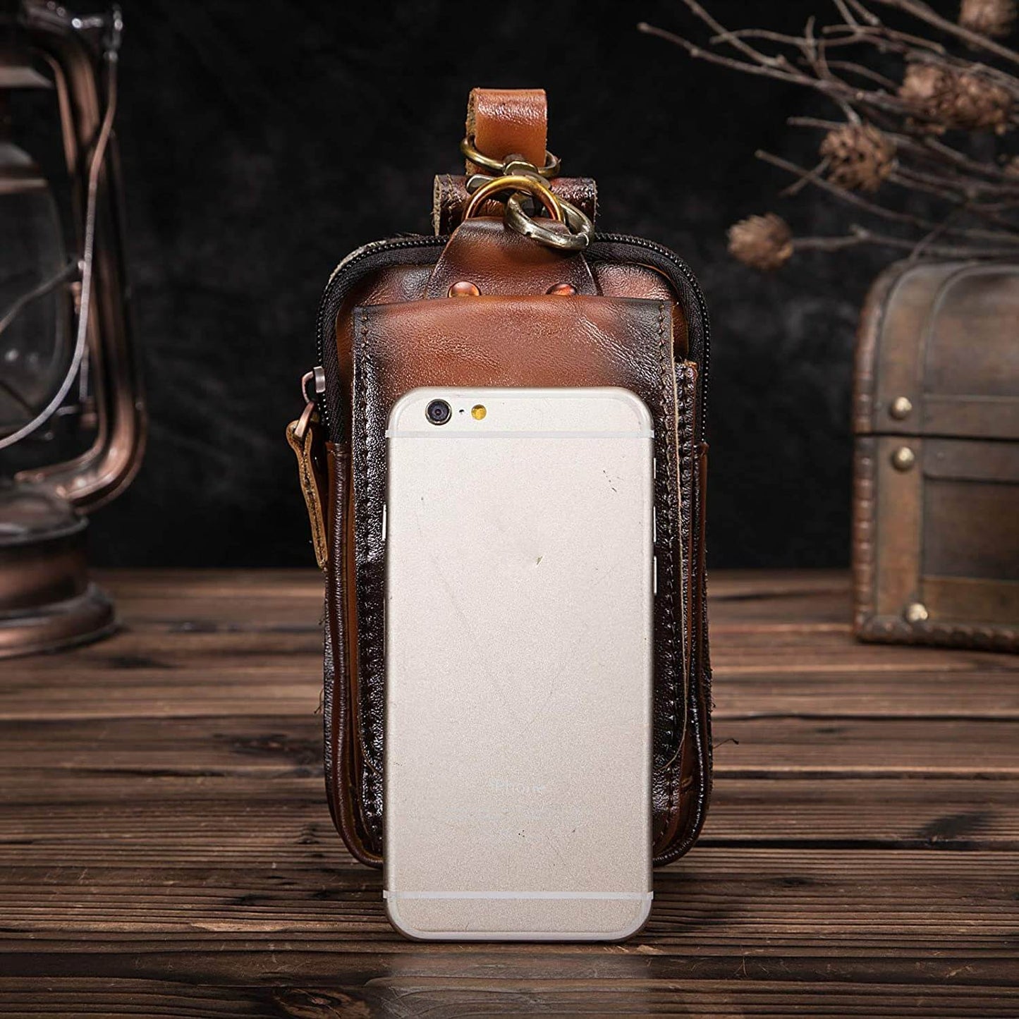 Sac Ceinture En Cuir Pour Homme Avec Poches Sécurisées Et Protection Contre Les Rayonnements Wallet Electro Paris