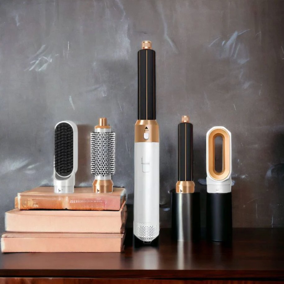 Brosse Coiffante 5 En 1 Avec Effet Coanda Et Technologie Ionique Pour Séchage Et Boucles Beauty & Care Electro Paris