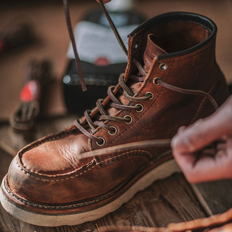 Bottes De Travail En Cuir Pleine Fleur Pour Homme Avec Bout Mocassin Et Style Rétro Résistant Boots Electro Paris