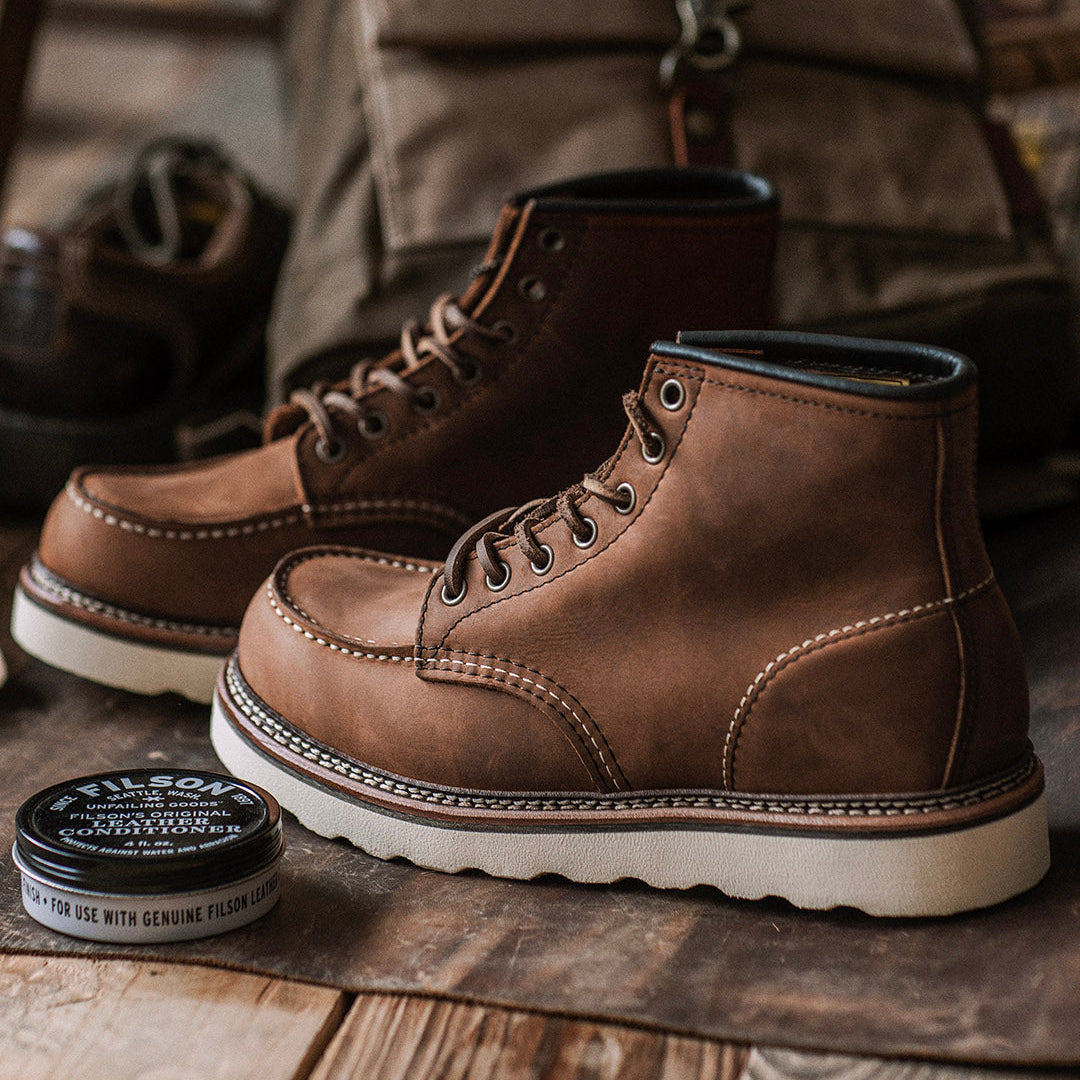 Bottes De Travail En Cuir Pleine Fleur Pour Homme Avec Bout Mocassin Et Style Rétro Résistant Boots Electro Paris