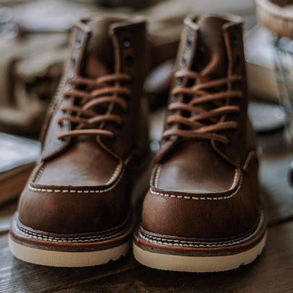 Bottes De Travail En Cuir Pleine Fleur Pour Homme Avec Bout Mocassin Et Style Rétro Résistant Boots Electro Paris
