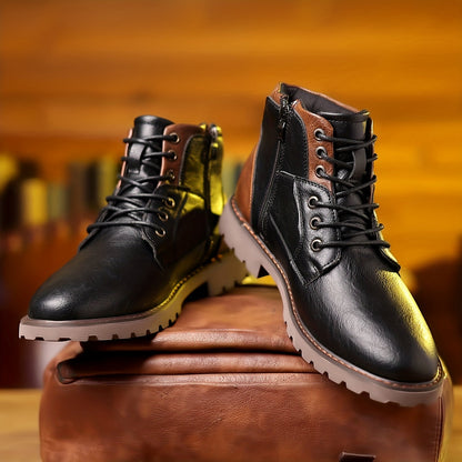Bottines En Cuir Pour Homme Avec Fermeture Éclair Et Style Moderne Pour Tenues Quotidiennes Élégantes Boots Electro Paris