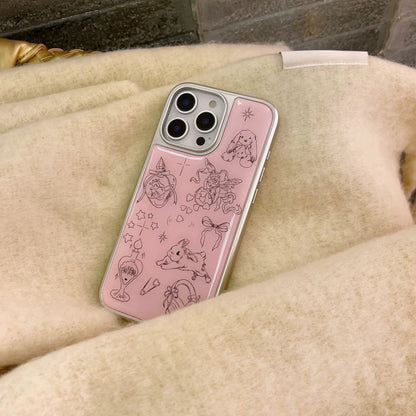 Coque iPhone Adorable Lapin Rose avec Ailes d’Ange iPhone case Electro Paris