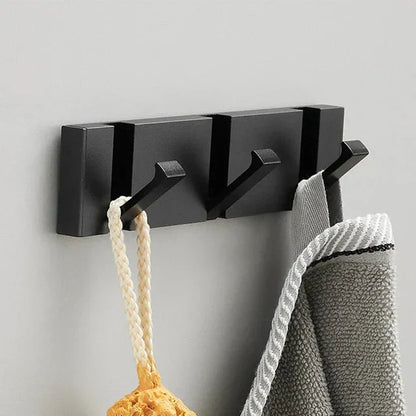 Crochet Mural Pliant en Acier Minimaliste – Élégance Fonctionnelle pour Espaces Modernes Kitchen Accessories Electro Paris Noir 3 crochets