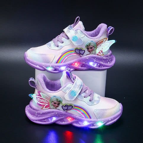 Chaussures LED Paillettes Arc-en-Ciel – Baskets Amusantes Lumineuses Pour Enfants Actifs Shoes Electro Paris