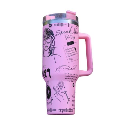 Tasse Isolante Taylor Swift Édition Limitée Pour Boissons Chaudes Et Froides tumbler Electro Paris Rosa