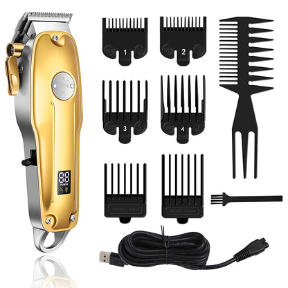 Tondeuse À Cheveux Professionnelle 3-en-1 Sans Fil Avec Écran LED Et Tête De Finition Razor Electro Paris