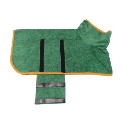 Peignoir Pour Chien Ultra-Absorbant Pour Un Séchage Rapide Et Confort Optimal Dog dress Electro Paris Vert XS