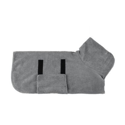 Peignoir Pour Chien Ultra-Absorbant Pour Un Séchage Rapide Et Confort Optimal Dog dress Electro Paris Gris XS