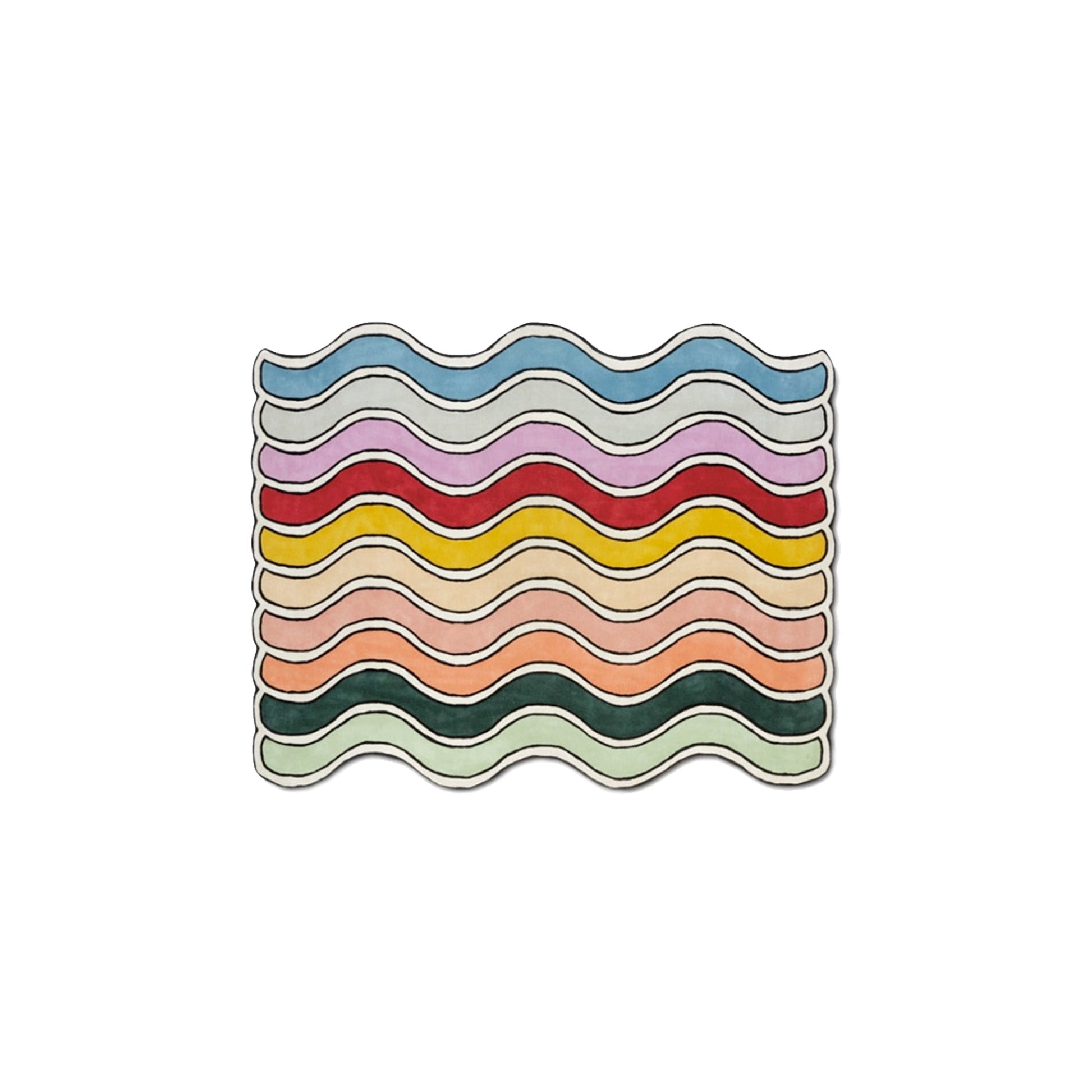 Tapis Fluffy Arc-en-Ciel Irrégulier Pour Salon, Chambre Et Décoration Ludique Rugs Electro Paris