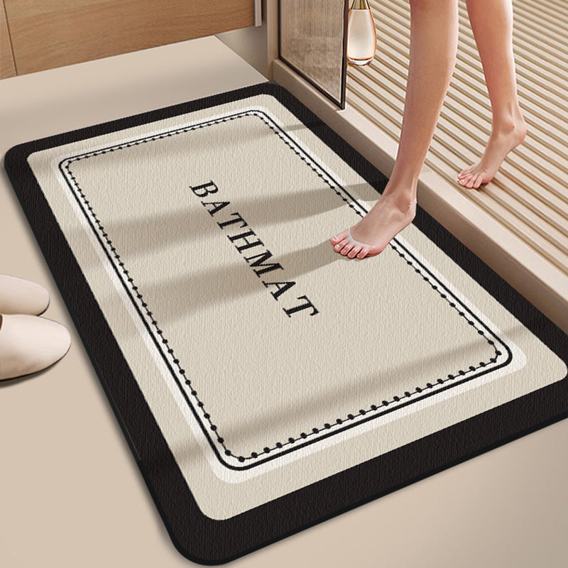 Tapis De Bain Ultra-Absorbant En Terre De Diatomée Avec Base Antidérapante Et Design Moderne Bath Mats & Rugs Electro Paris