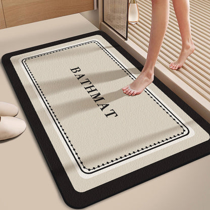 Tapis De Bain Ultra-Absorbant En Terre De Diatomée Avec Base Antidérapante Et Design Moderne Bath Mats & Rugs Electro Paris
