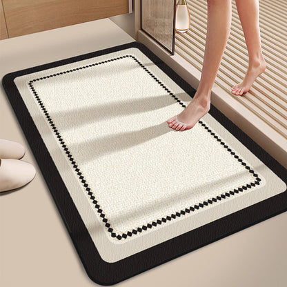 Tapis De Bain Ultra-Absorbant En Terre De Diatomée Avec Base Antidérapante Et Design Moderne Bath Mats & Rugs Electro Paris