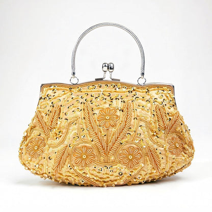 Pochette Beaded Elegance – Sac de soirée intemporel inspiré de l'Art déco Clutches Electro Paris Or