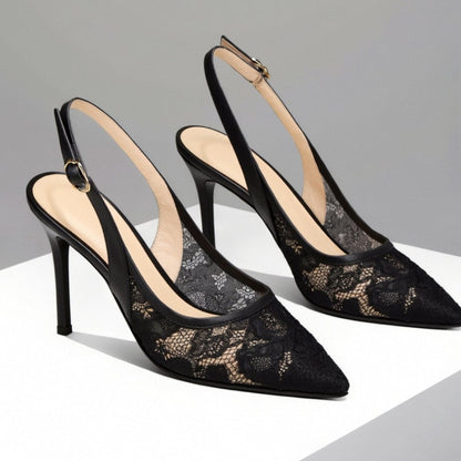 Chaussures À Talons – Élégantes Sandales À Talons En Dentelle High heels Electro Paris