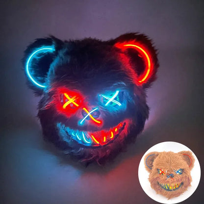 Masque LED Lumineux d'horreur – Visage Effrayant qui s'illumine pour Halloween Toys & Games Electro Paris