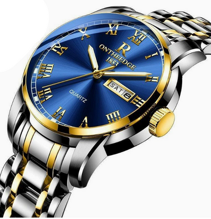 Montre Homme Lumineuse Haute Visibilité watches for men Electro Paris Or bleu