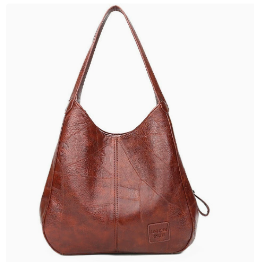 Sac à Main en Cuir – Style Vintage Élégant Vintage Leather Women's Handbag Electro Paris Marron