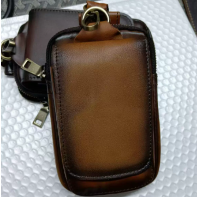 Sac Ceinture En Cuir Pour Homme Avec Poches Sécurisées Et Protection Contre Les Rayonnements Wallet Electro Paris Marron