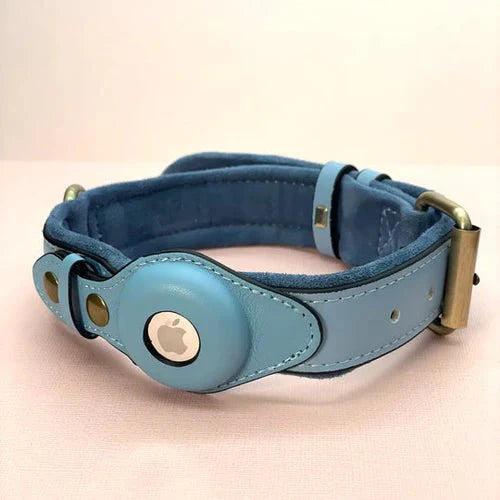 Collier de Chien – Suivi Facile avec AirTag pour la Sécurité et le Confort Premium AirTag Dog Collar Electro Paris Bleu S
