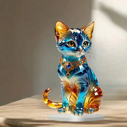 Sculpture de Chat en Résine Dorée – Élégance Classique pour une Décoration Intemporelle Decoration Electro Paris