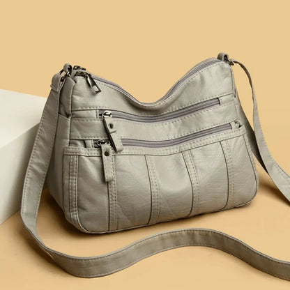 Sac Bandoulière Serena en Cuir Souple Women's bag Electro Paris