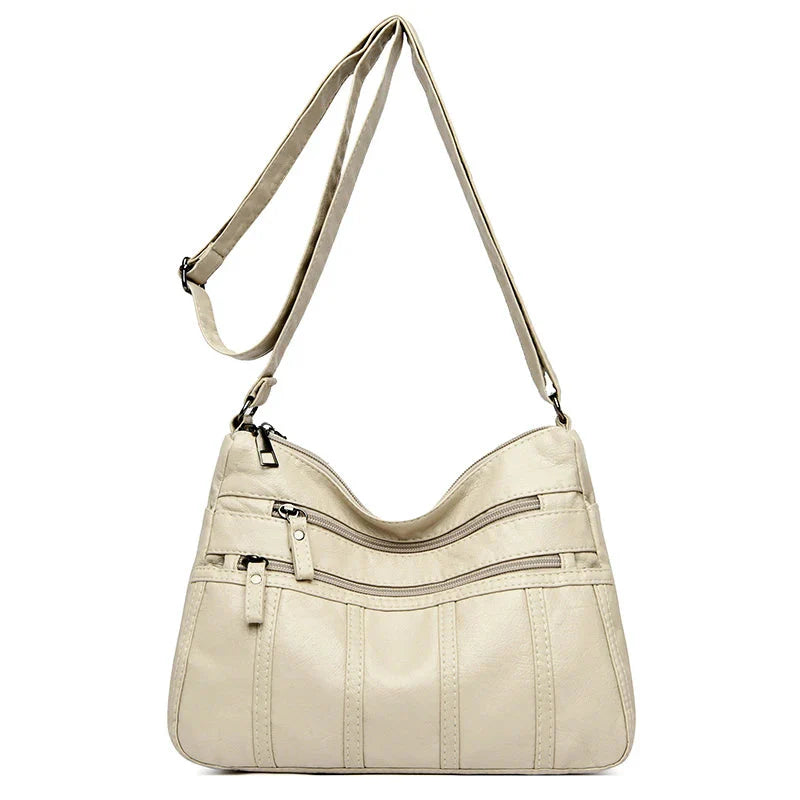 Sac Bandoulière Serena en Cuir Souple Women's bag Electro Paris