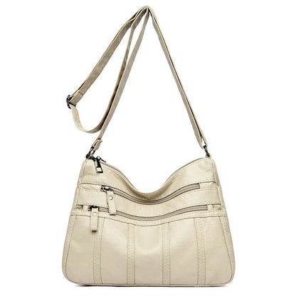 Sac Bandoulière Serena en Cuir Souple Women's bag Electro Paris