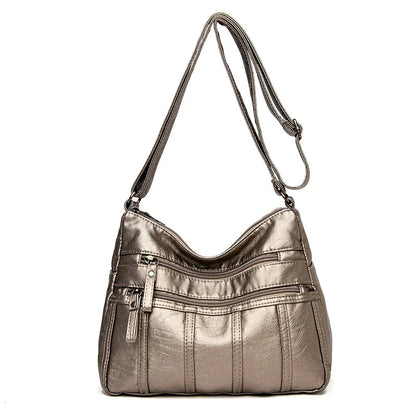 Sac Bandoulière Serena en Cuir Souple Women's bag Electro Paris
