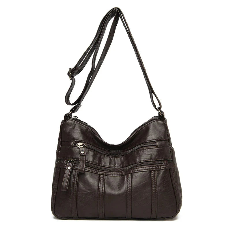 Sac Bandoulière Serena en Cuir Souple Women's bag Electro Paris