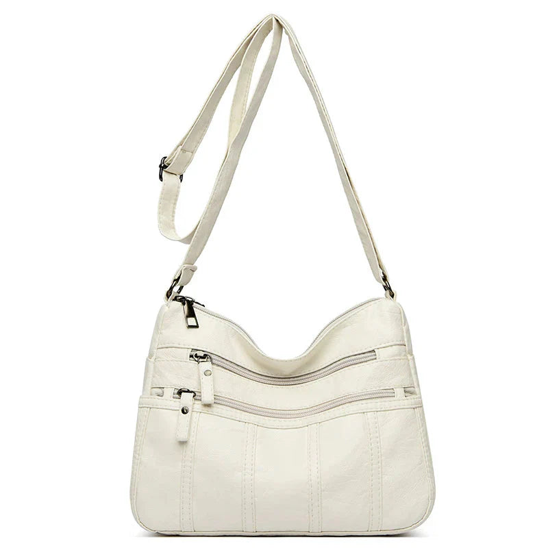Sac Bandoulière Serena en Cuir Souple Women's bag Electro Paris