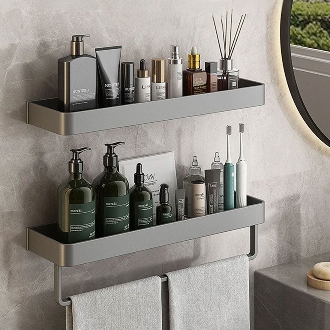 Étagère Murale Grise Moderne Pour Salle De Bain Et Intérieur Contemporain Black Friday Deal shelves Electro Paris