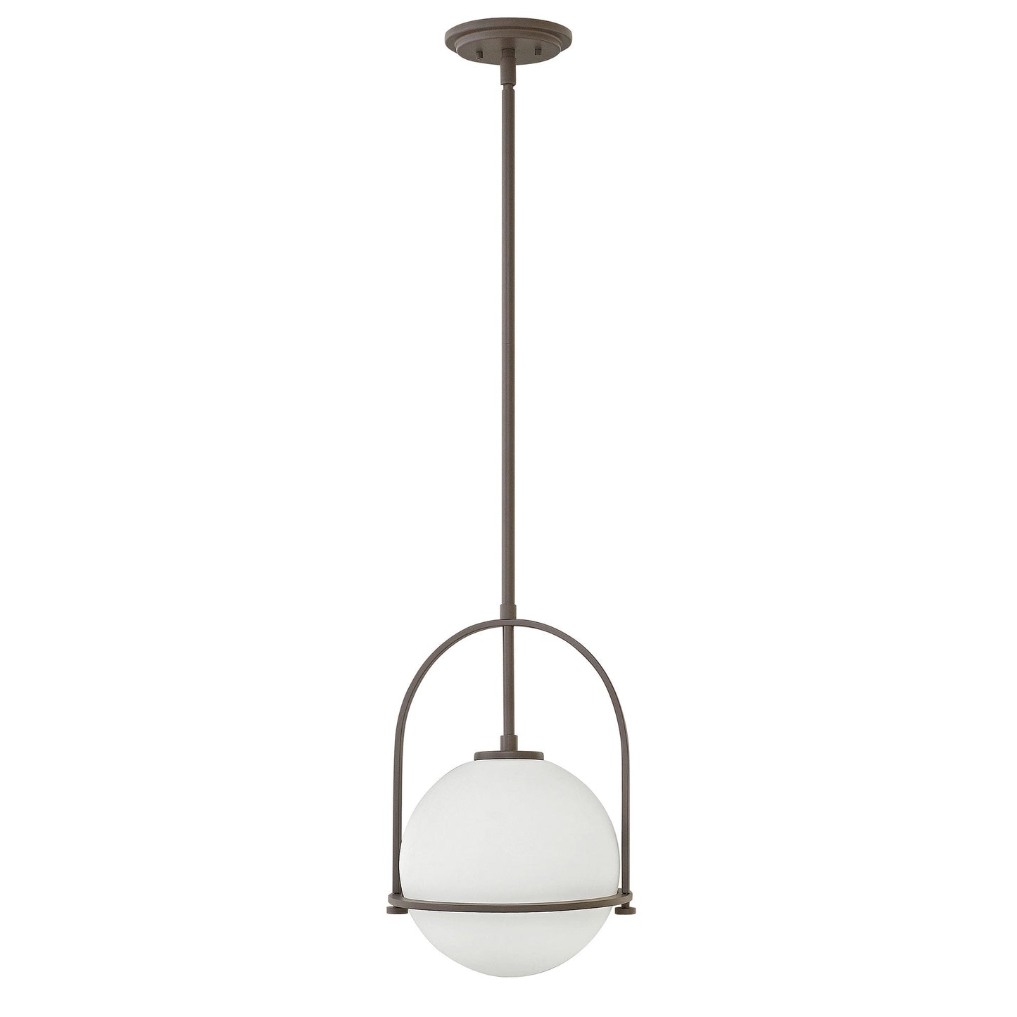 Plafonnier Boule en Verre Laiteux Nordique – Éclairage Moderne à Lumière Douce Ceiling Light Electro Paris Buckeye Bronze 29.21cm