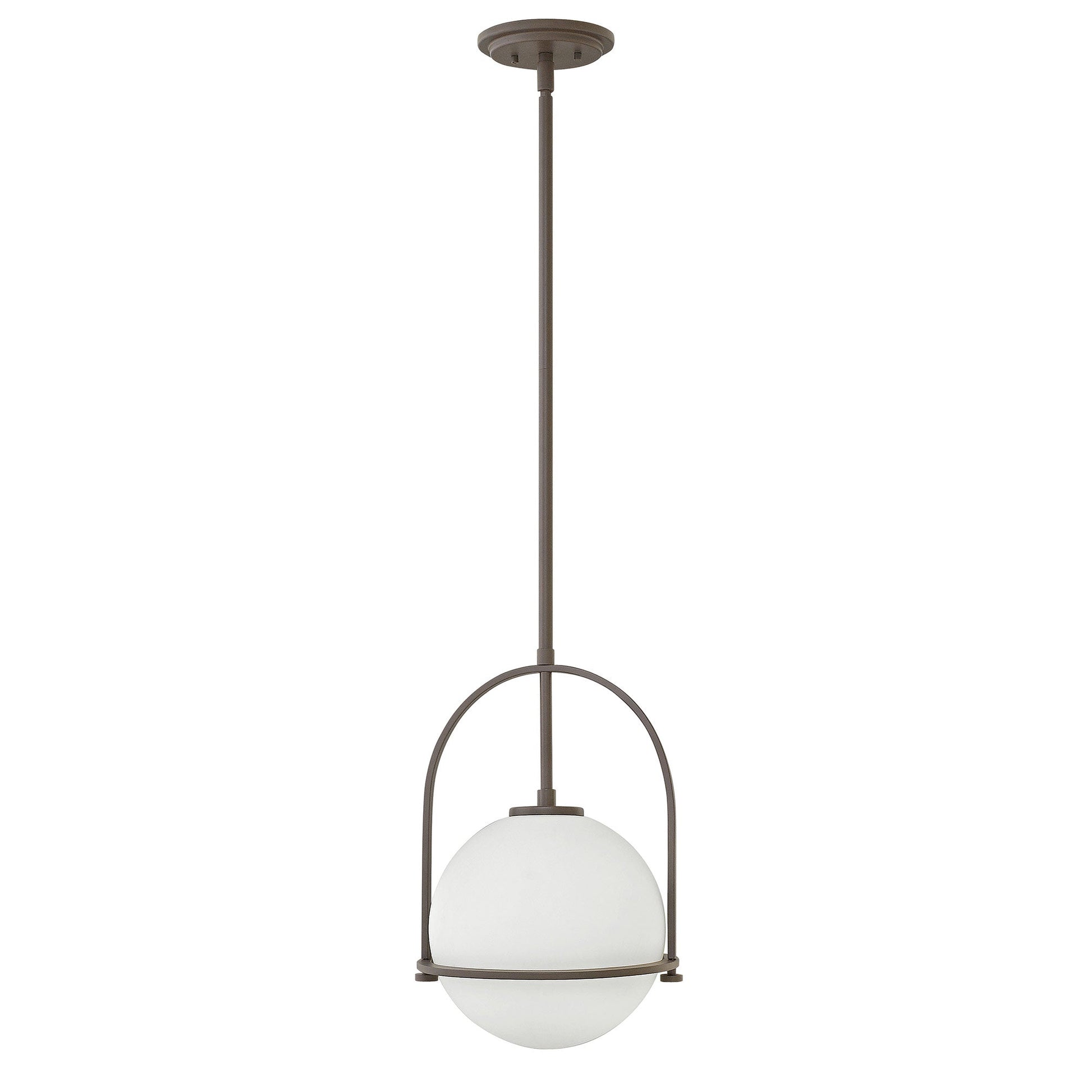 Plafonnier Boule en Verre Laiteux Nordique – Éclairage Moderne à Lumière Douce Ceiling Light Electro Paris Buckeye Bronze 29.21cm
