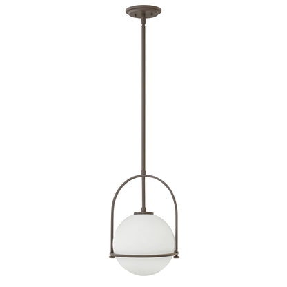 Plafonnier Boule en Verre Laiteux Nordique – Éclairage Moderne à Lumière Douce Ceiling Light Electro Paris Buckeye Bronze 29.21cm