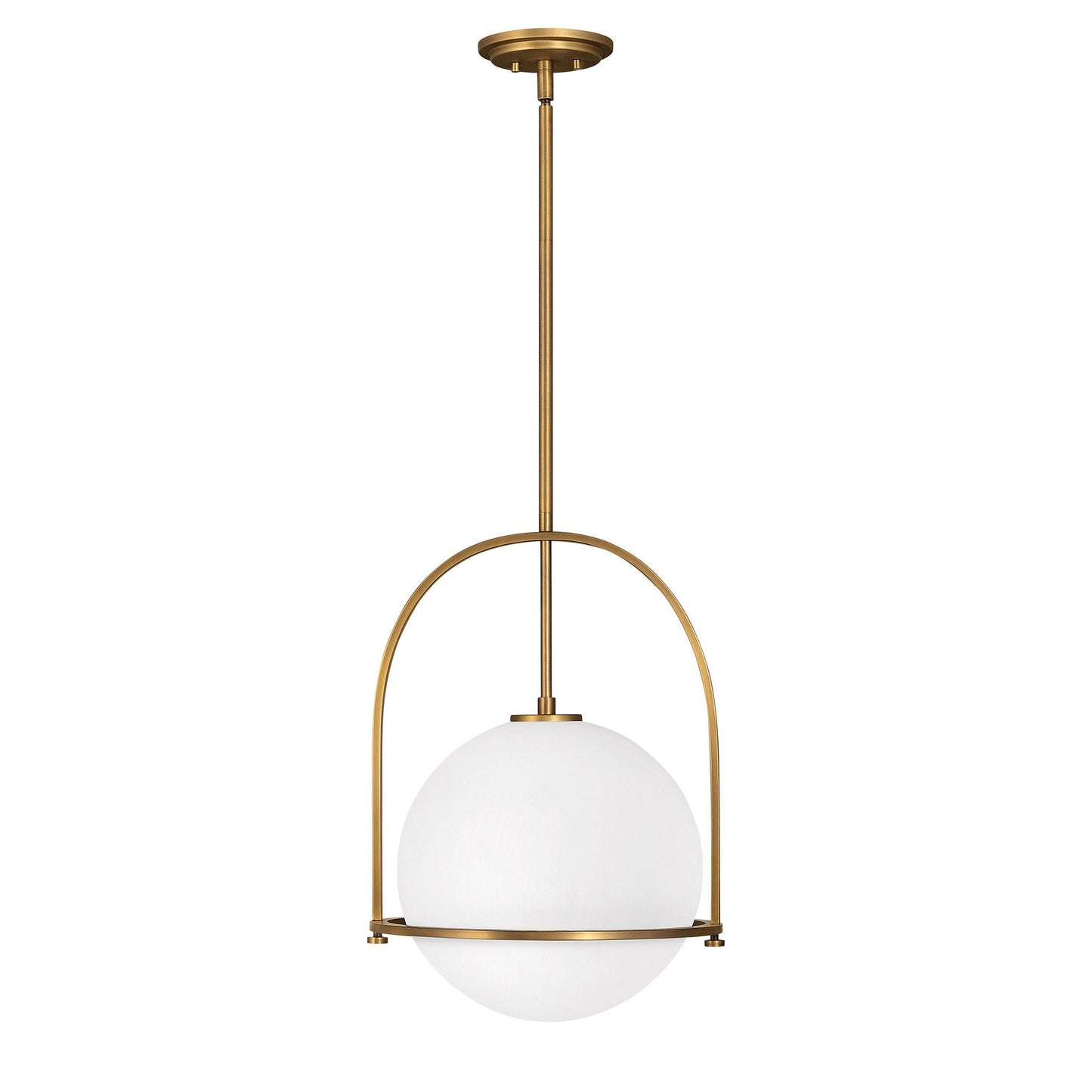 Plafonnier Boule en Verre Laiteux Nordique – Éclairage Moderne à Lumière Douce Ceiling Light Electro Paris Laiton Héritage 29.21cm