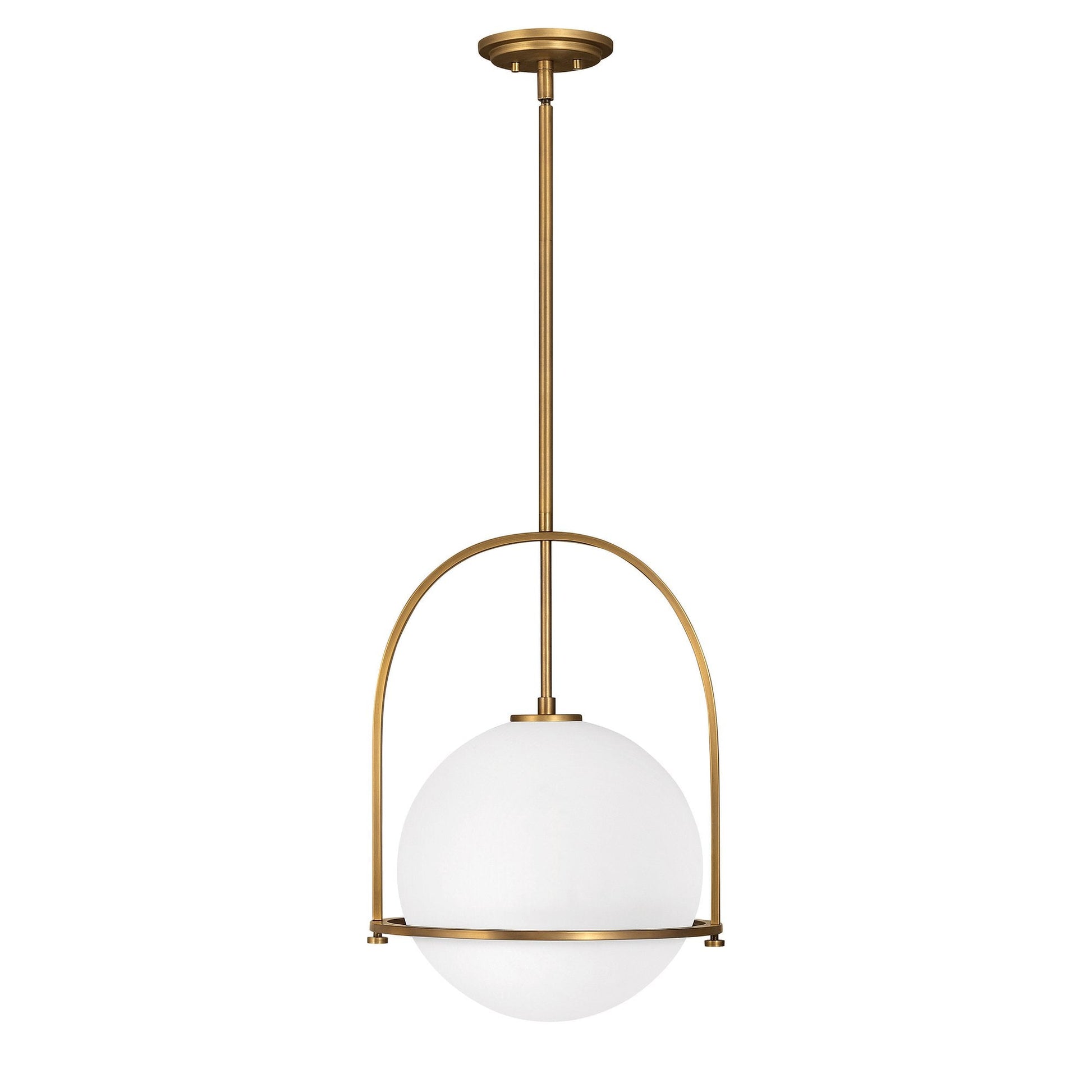Plafonnier Boule en Verre Laiteux Nordique – Éclairage Moderne à Lumière Douce Ceiling Light Electro Paris Laiton Héritage 29.21cm