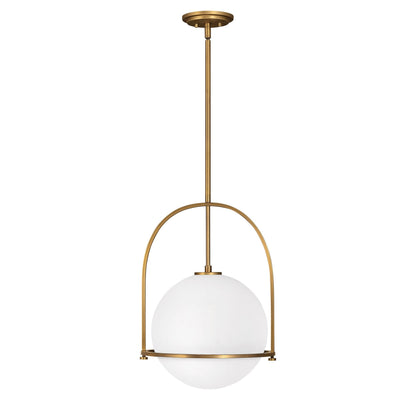 Plafonnier Boule en Verre Laiteux Nordique – Éclairage Moderne à Lumière Douce Ceiling Light Electro Paris Laiton Héritage 29.21cm