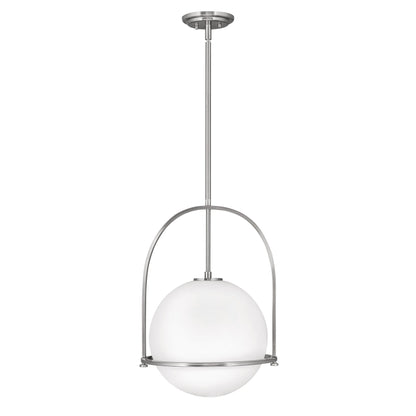 Plafonnier Boule en Verre Laiteux Nordique – Éclairage Moderne à Lumière Douce Ceiling Light Electro Paris Nickel brossé 29.21cm