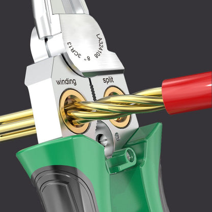 Pince à Dénuder et Coupe-Câble – 8-en-1 avec Fonction de Test Électrique Tools Electro Paris