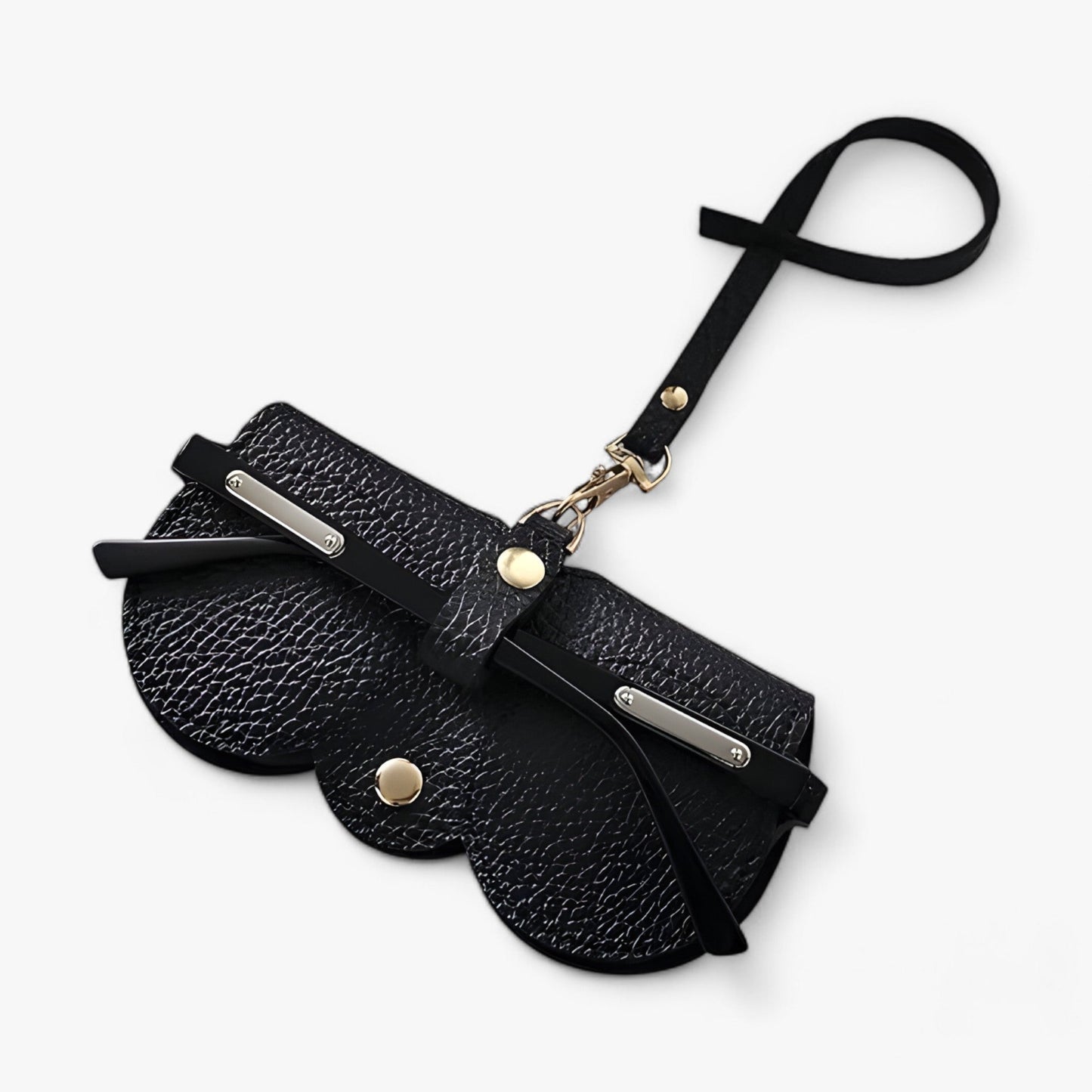 Étui En Cuir De Protection Avec Fermeture À Pression Pour Lunettes Et Accessoires Eyeglasses Electro Paris