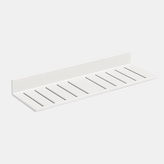 Étagère Blanche Extra Longue pour Salle de Bain – Caddy de Douche 50cm Sans Perçage Étagères Electro Paris