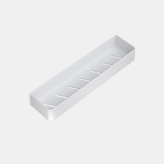 Étagère de Salle de Bain Blanche avec Crochets – Organisateur de Douche 40cm Sans Perçage Étagères de salle de bain Electro Paris